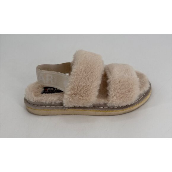 Pajar Fuzzy Slingback Womens Slippers Mara In Cream Size 37 6 6.5 - Picture 10 of 11